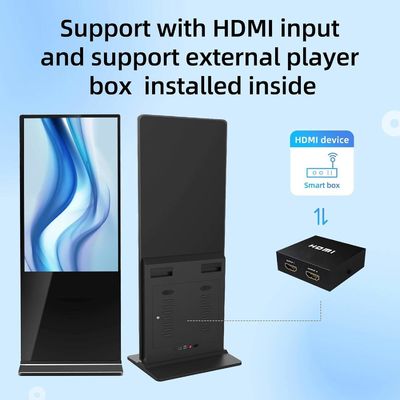 75 ιντσών κατακόρυφη AD Kiosk LCD διαφημιστική οθόνη Android οθόνη αφής πάτωμα στέκεται Τοτέμ