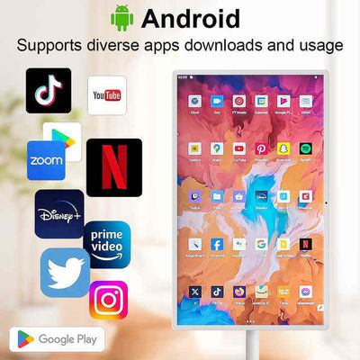 24 ιντσών Stand By Me TV Indoor Android 12 Διαφήμιση Ψηφιακή Σημαιογραφία Φορητή Σημαντική τηλεόραση