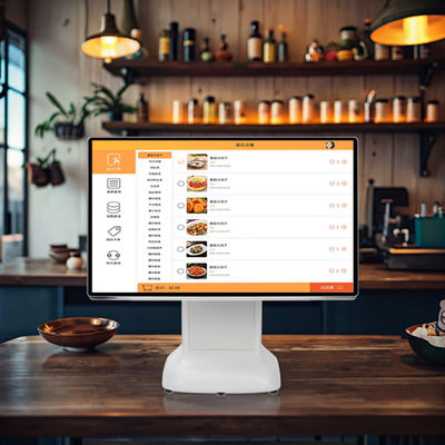 Μηχανή POS ταμειακού μητρώου Windows απλό στυλ πλαστικό σχεδιασμό και 15.6 ιντσών διπλή οθόνη All-in-One για Windows