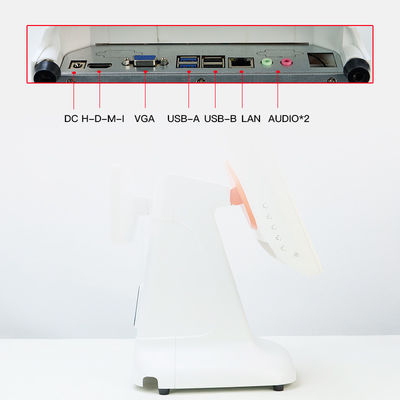 Μηχανή POS ταμειακού μητρώου Windows απλό στυλ πλαστικό σχεδιασμό και 15.6 ιντσών διπλή οθόνη All-in-One για Windows