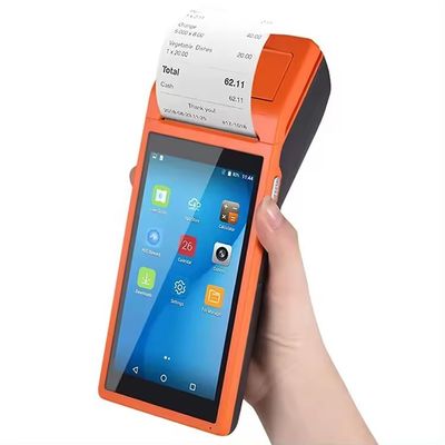 Λειτουργικό σύστημα Android 8.1 5.5 ιντσών NFC POS Συστήματα Φορητή μηχανή ταμείου POS με θερμικό εκτυπωτή απόδειξης 58mm