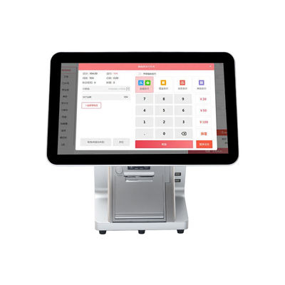 Win7/10 Android συμβατό 15.6 ιντσών Δύο οθόνη POS Monitor Διαρκής IPS οθόνη αφής για εστιατόριο σούπερ μάρκετ