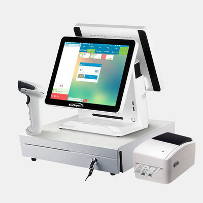 Παραγγελία εστιατορίου Android POS Machine με 15.6 ιντσών διπλή οθόνη και Intel Celeron J1900 CPU