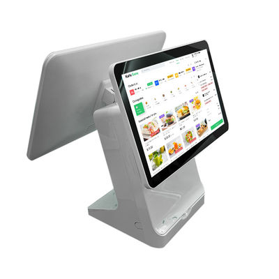 Παραγγελία εστιατορίου Android POS Machine με 15.6 ιντσών διπλή οθόνη και Intel Celeron J1900 CPU