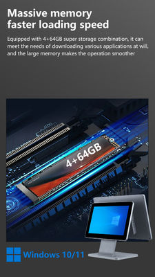 Μνήμη 4GB DDR3 15,6 ιντσών Τερματικό σημείου πώλησης POS για εστιατόριο All in One Touch POS Machine Windows POS Systems