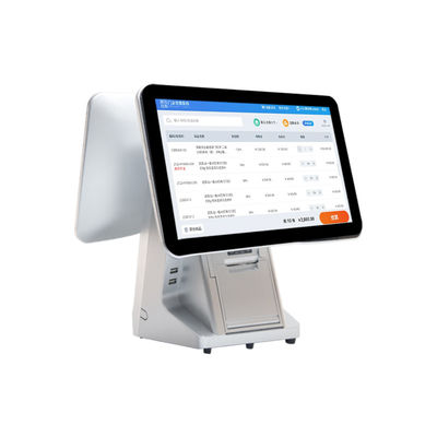 15.6' 14' Δύο οθόνες Android Systems POS Machine με συρτάρι πληρωμής μετρητών και All-in-One Touch Smart Software POS Terminal