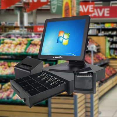 Τυπωτής θερμικής μεταφοράς και οθόνη πελατών για ταχεία πληρωμή μετρητών στο σύστημα POS εμπορικού κέντρου