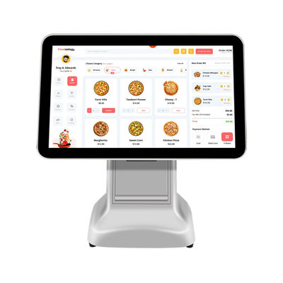 Όλο σε ένα πυρήνα λευκό USB3.0 Διασύνδεση σαρωτής ελέγχου ταμειακού ταμείου POS τερματικό σύστημα με 80mm εκτυπωτή και 15,6 ιντσών LCD