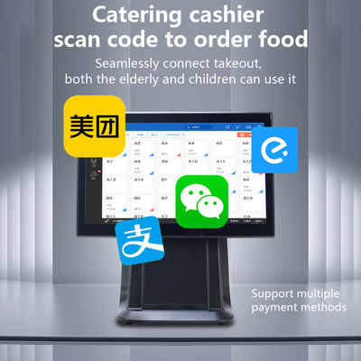 Υψηλής Απόδοσης 15,6" I3 Επεξεργαστής Οθόνη Αφής Pos All In One Μηχάνημα POS Λιανικής Σούπερ Μάρκετ με Οθόνη Πελάτη