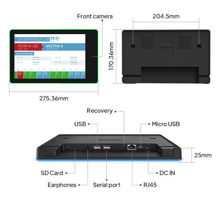10.1 ιντσών RK3288 Tablet Αίθουσας Συνεδριάσεων Android με POE NFC και Μπάρα Φωτισμού LED