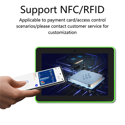 8 - ιντσών επιτοίχια Android Tablet PC POE NFC wifi οθόνη αφής με 4 - πλευρικά φώτα LED για Έξυπνο Σπίτι, Κράτηση Αίθουσας Συνεδριάσεων, Προγραμματισμό ξενοδοχείου