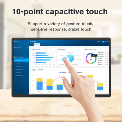 21,5 ιντσών NFC αναγνώστης επιτοίχιο android all in one tablet pc 4GB 32GB WIFI Rj45 network