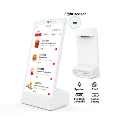 Τύπος L επιφάνειας εργασίας 15.6inch 1920x1080 android 15 tablet pc Wi-Fi NFC χωρητική οθόνη αφής 10000mah Octa Core fast food othering με ηχείο