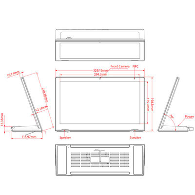 13.3 ιντσών IPS Screen Android Tablet με Octa Core 1.5GHz επεξεργαστή και 10 σημεία χωρητικού άγγιξης