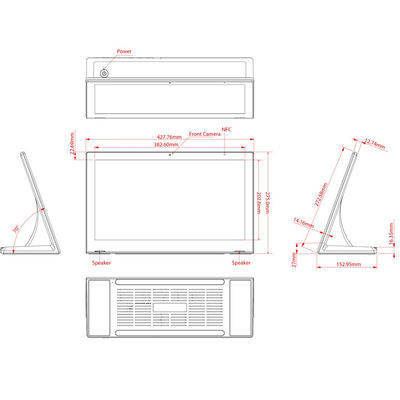 17-ιντσών Οκταπύρηνο Tablet PC Android 1.5GHz με χωρητική οθόνη αφής 10 σημείων και ανάλυση 1920x1080