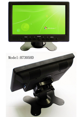 Όργανο ελέγχου CCTV ίντσας LCD 9~36VDC 800x480 8 με BNC AV HDMI USB
