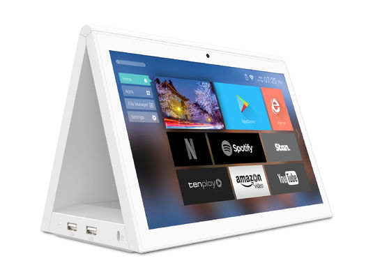 Λευκό RK3288 επιτραπέζιο σε σχήμα L 10,1 ιντσών Android Tablet Pc POE NFC αφής διπλή οθόνη Εστιατόριο παραγγελίας περίπτερο Ταμπλέτες POS