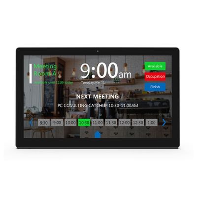 10.1-ιντσών NFC POE Επιτοίχιο Tablet Android με Μπάρα Φωτισμού LED για Αίθουσες Συνεδριάσεων