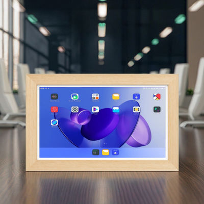 ποιότητας  21.5Inch RK3588 Wooden Frame Android 13 Tablet POE NFC Wall Mounted Tablet PC for Advertising Use εργοστάσιο