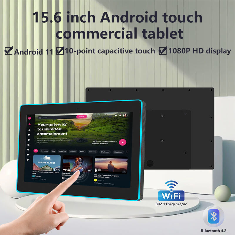 15.6 ιντσών RK3566 NFC POE Power Tablet PC τοίχος τοποθετημένο συνάντηση Android Tablet με φως LED