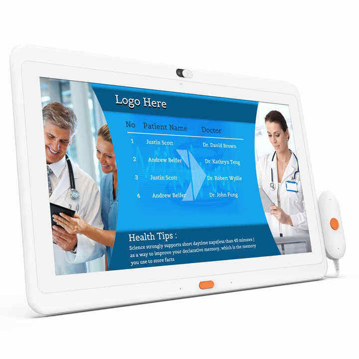 Νοσοκομείο 15.6inch Υγεία Tablet Android Όλα σε ένα Ιατρική Βιομηχανία Grade Ταμπλέτες με Καλέστε χειριστή κάμερα