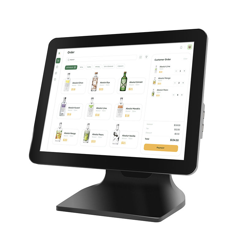 15.6" 8+256GB Μεγάλη μνήμη POS ταμειακό ταμείο 1080P Win10 Εικονική οθόνη POS Μηχανή με οθόνη πελάτη
