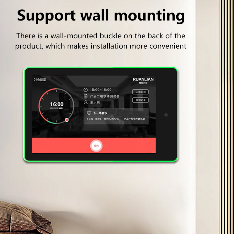 10.1inch τοίχος τοποθέτηση τάφρο οθόνη Android tablet pc σύστημα κράτησης αίθουσας συνεδριάσεων