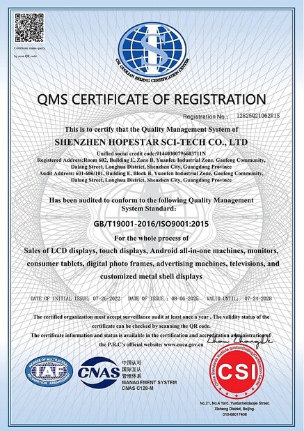 Κίνα Shenzhen Hopestar SCI-TECH Co., Ltd. Πιστοποιήσεις